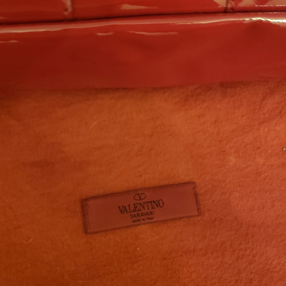Valentino RED lacquer histore bag circa 2010 - Picture 11 of 15